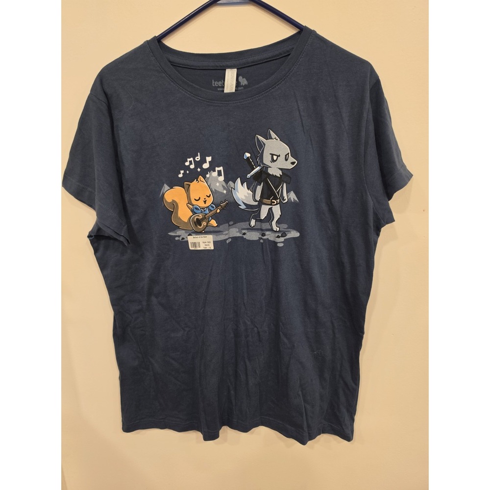 TeeTurtle Battpe of The Bard Womens Size XL Pop Culture Nerd T Shirt New